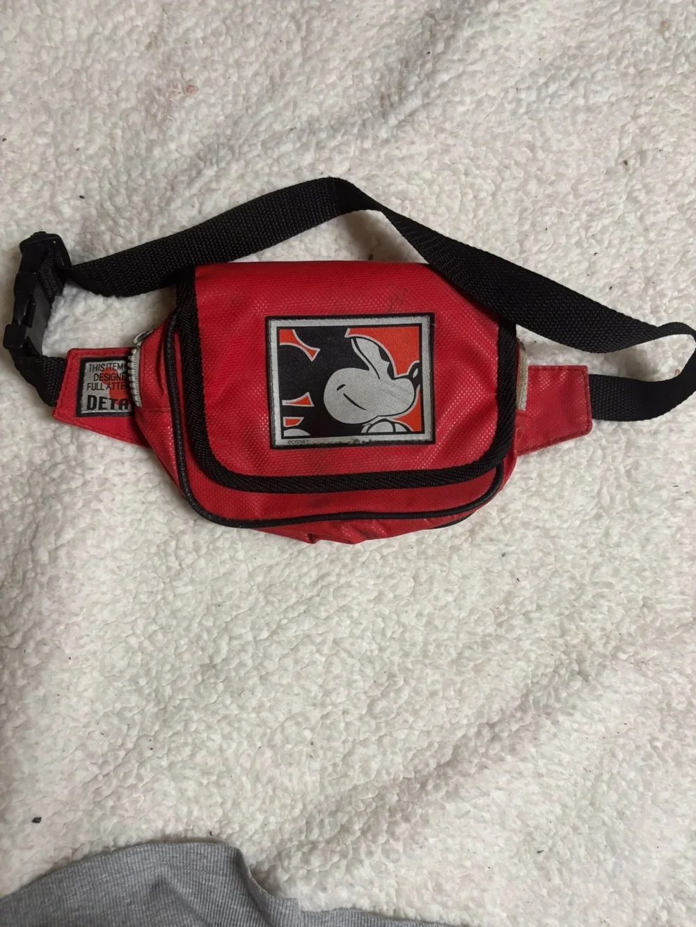 Vintage Disney Fanny pack nylon red belt bag